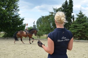 Claudia Haller beim Training